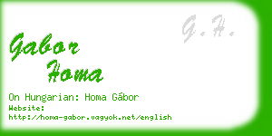 gabor homa business card